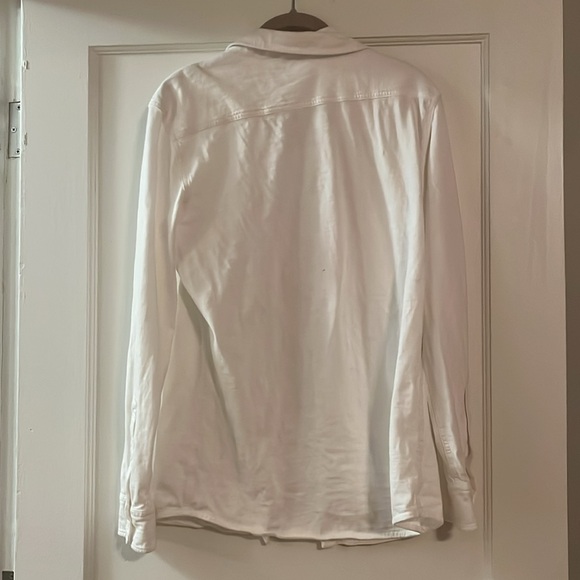 Faherty Sunwashed Knit Shirt, White - S - Picture 9 of 10